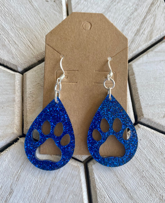 Royal Blue Paw Print