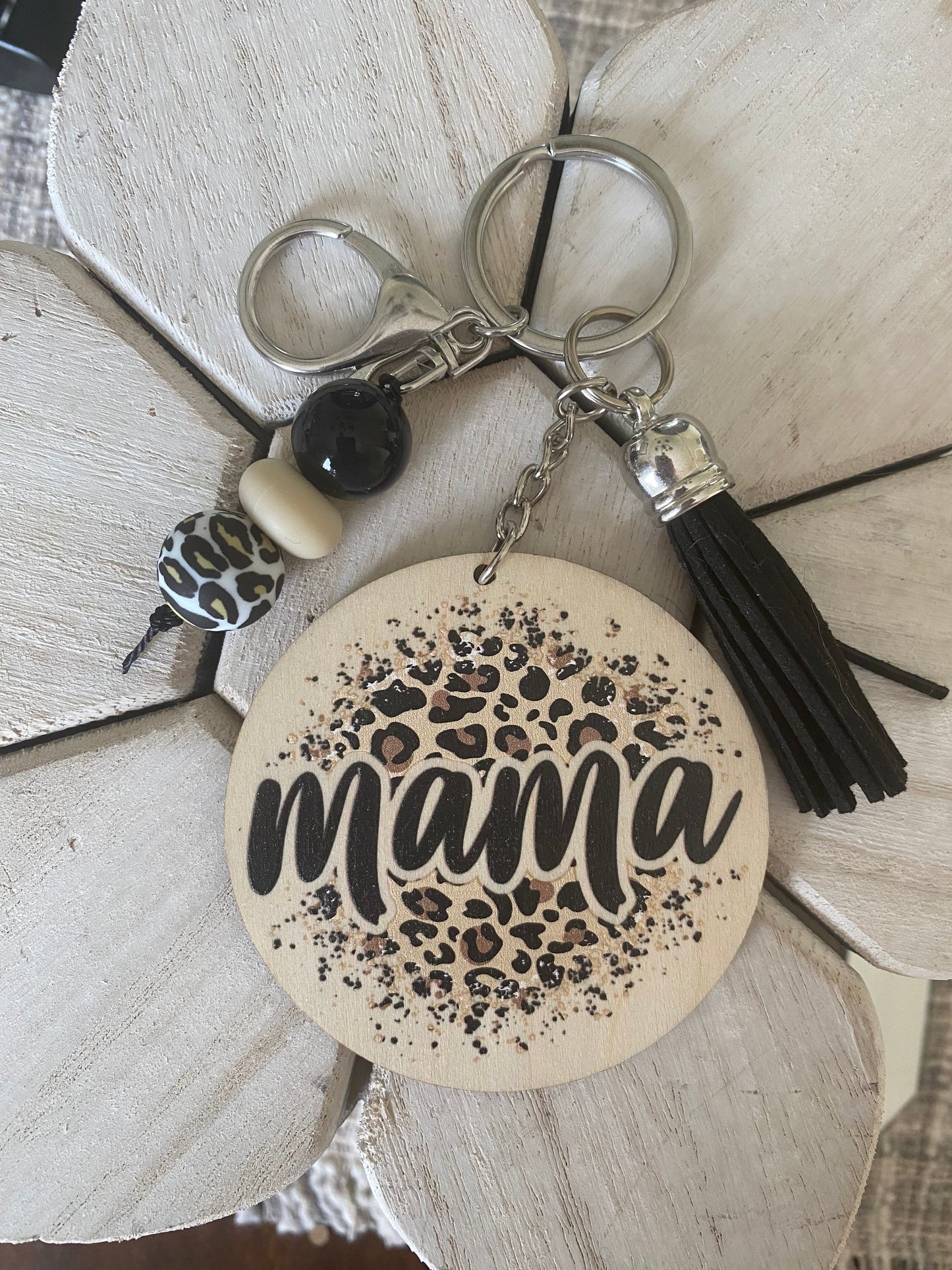 Mama Leopard Keychain