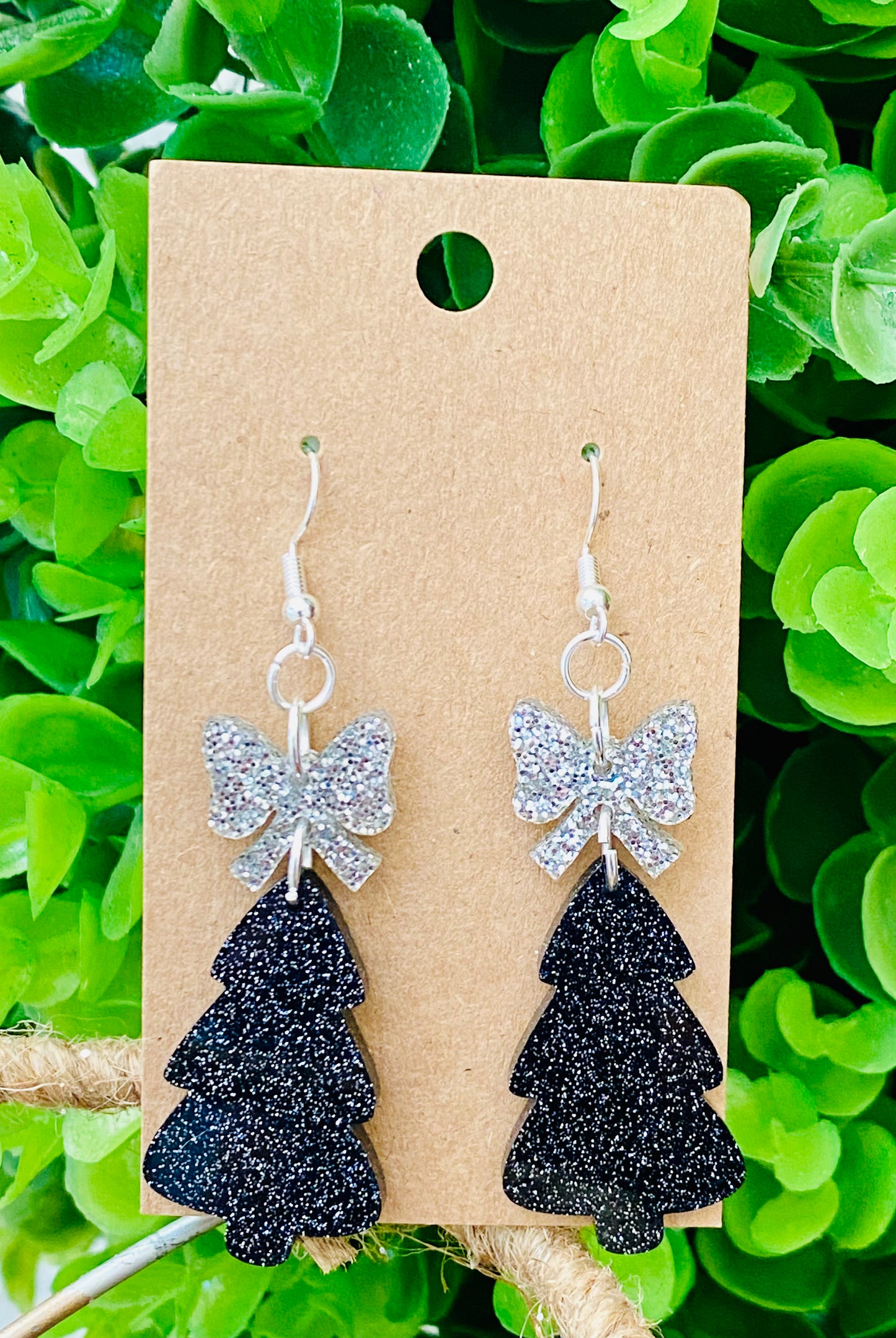 Black Glitter Trees