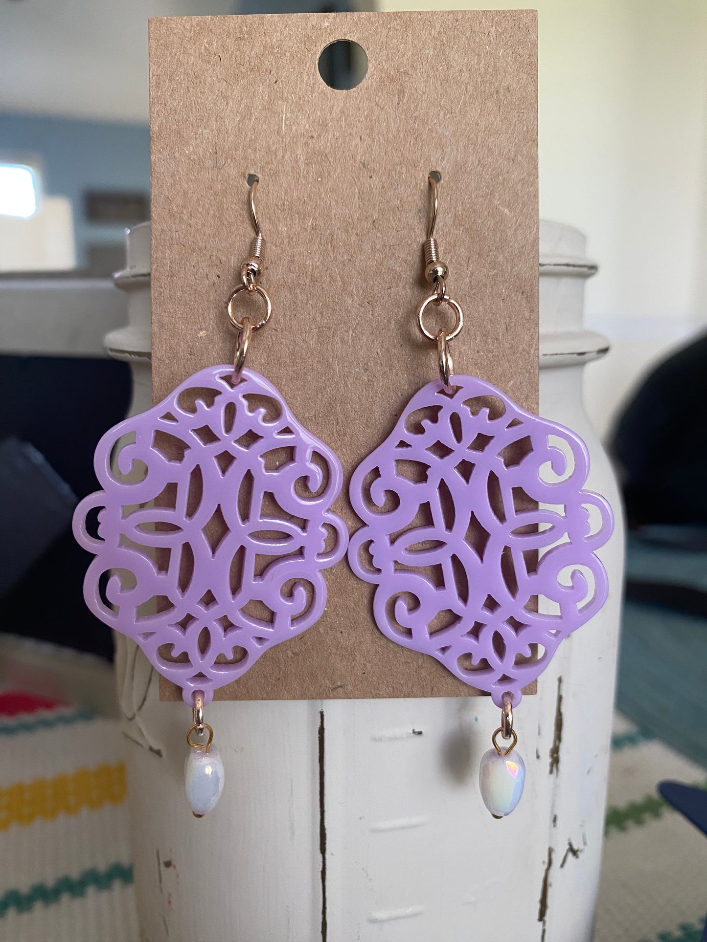 Acrylic Filigree Earrings