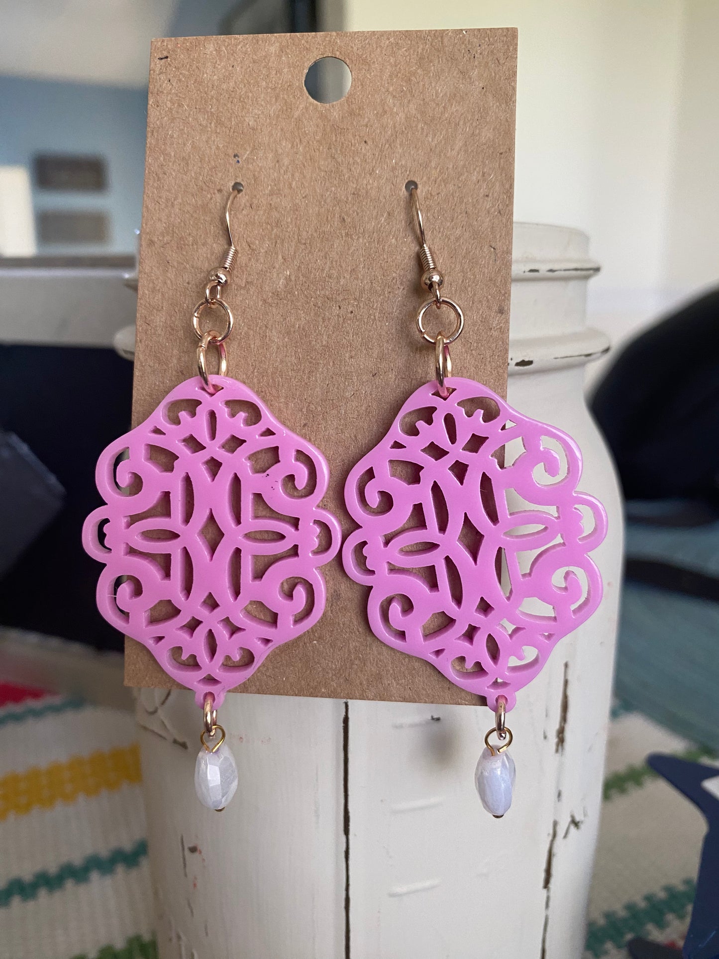 Acrylic Filigree Earrings