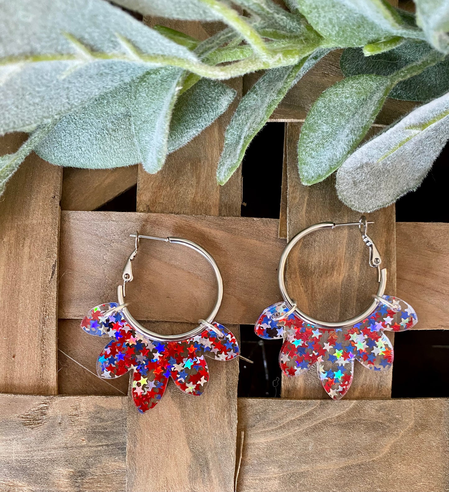 Patriotic Star Hoops