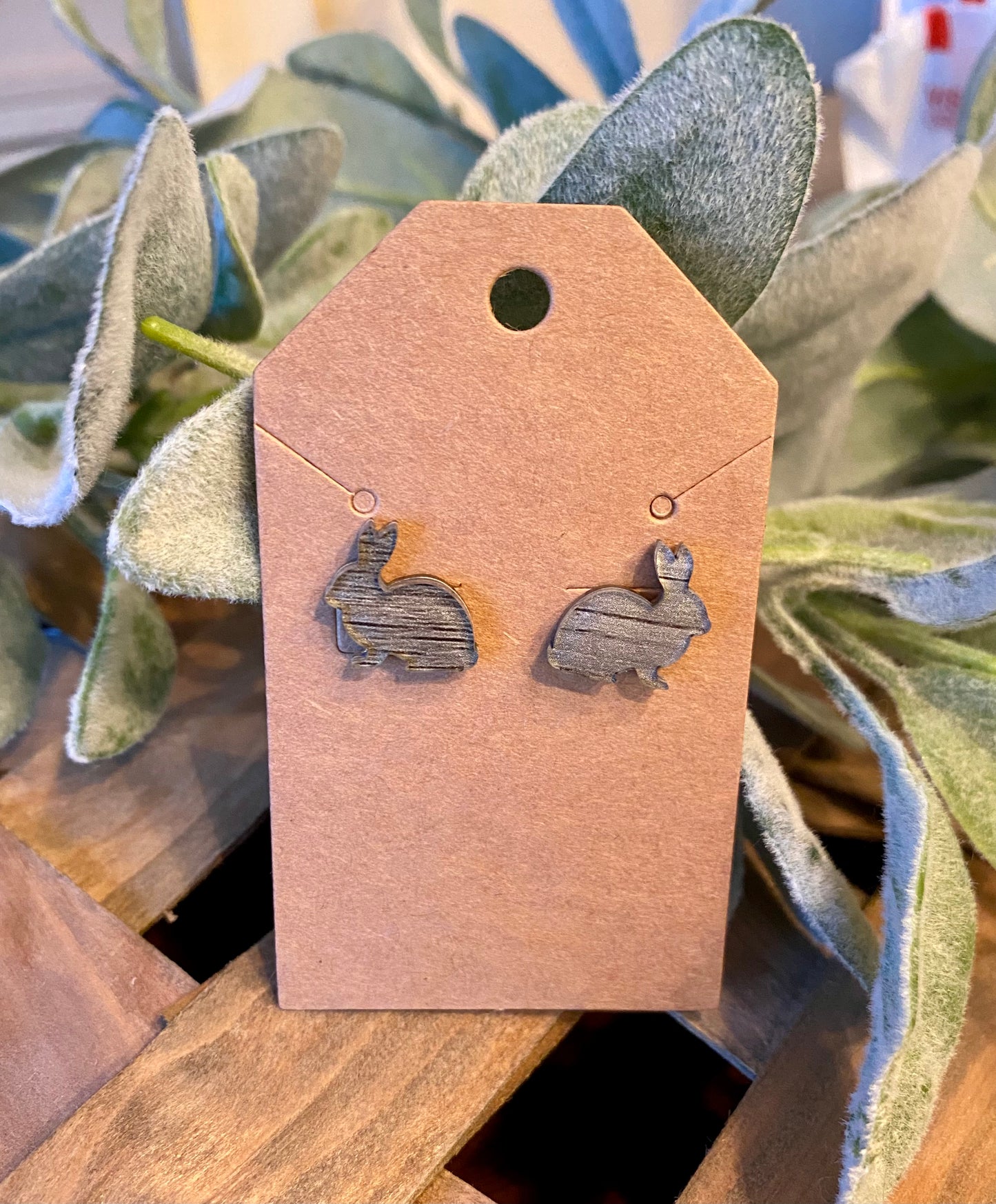 Grey Wood Grain Bunnies