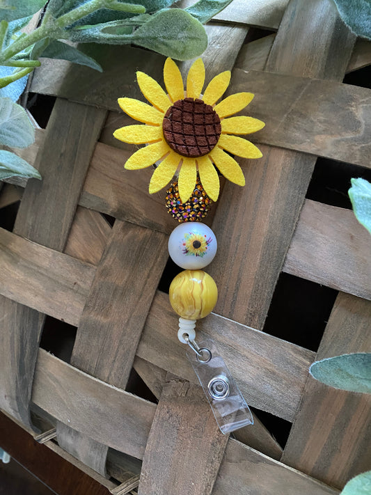 Sunflower Badge Reel